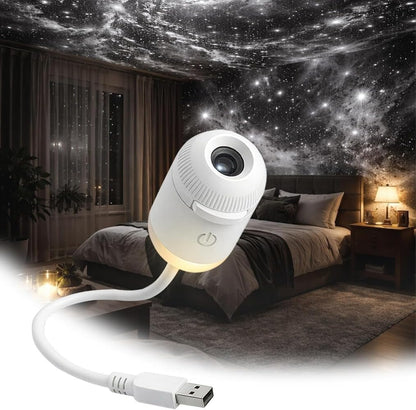 Mini 2in1 galaxy star projector night light