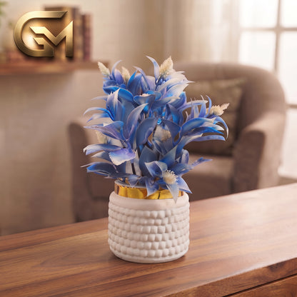 Decorative Artificial Blue Flower Pot