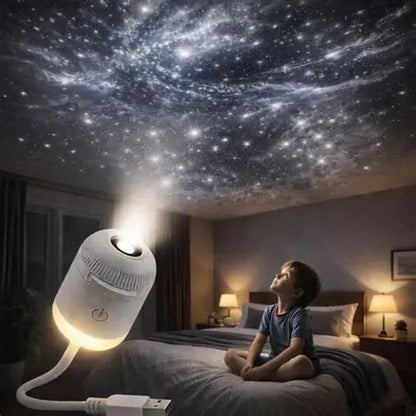 Mini 2in1 galaxy star projector night light