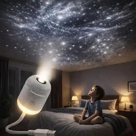 Mini 2in1 galaxy star projector night light