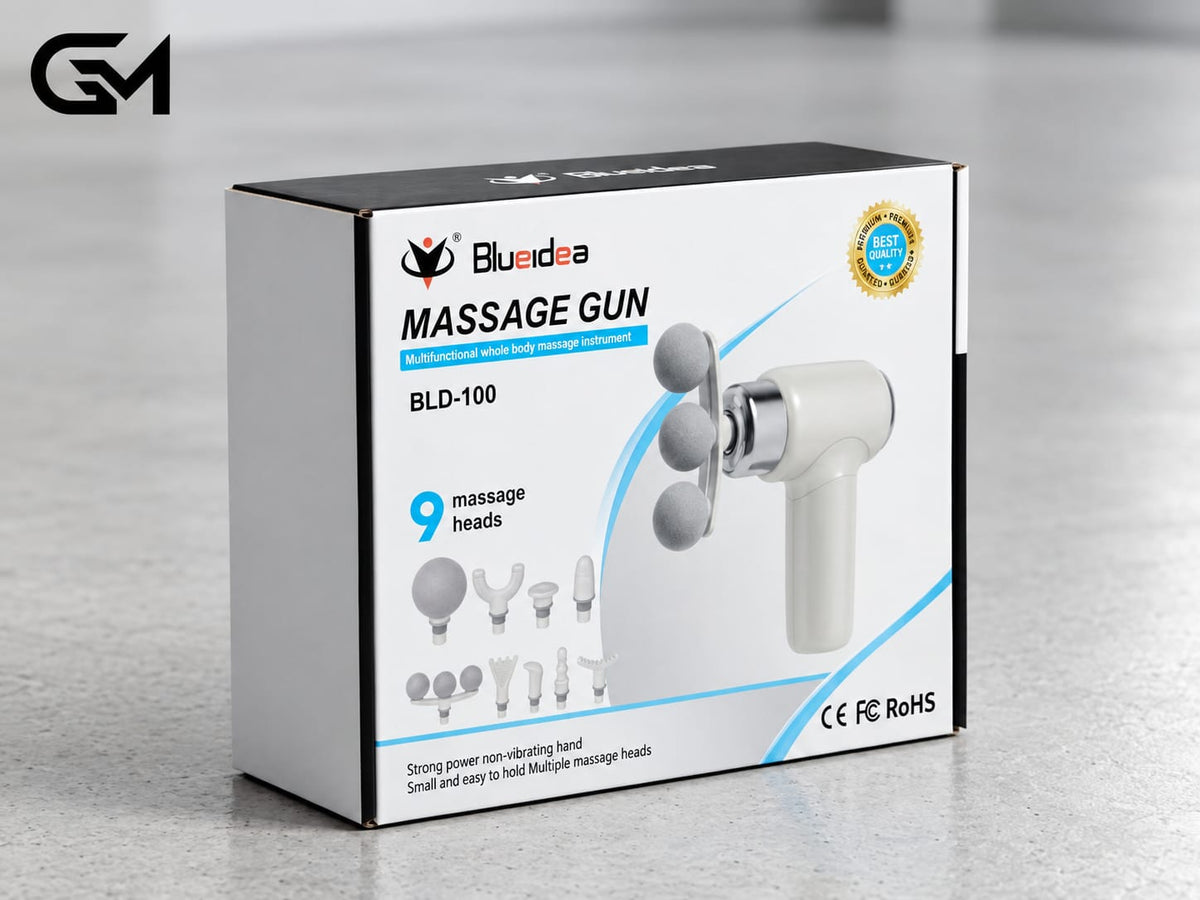 Blueidea 9-in-1 Fascia Massage Gun  Deep Tissue Muscle Massager