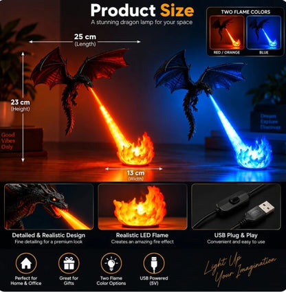 Dragon LED Flame Lamp/Fantasy Night Light
