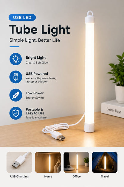USB LED Tube Light – Portable & Bright Light