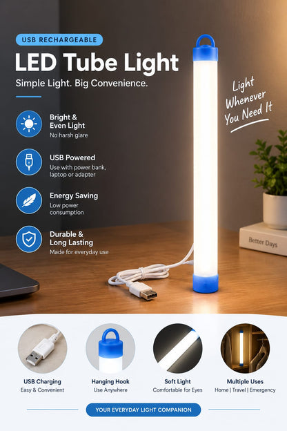 USB LED Tube Light – Portable & Bright Light