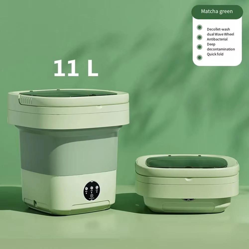 11L Portable Folding Washing Machine with Spin Drayer Bucket