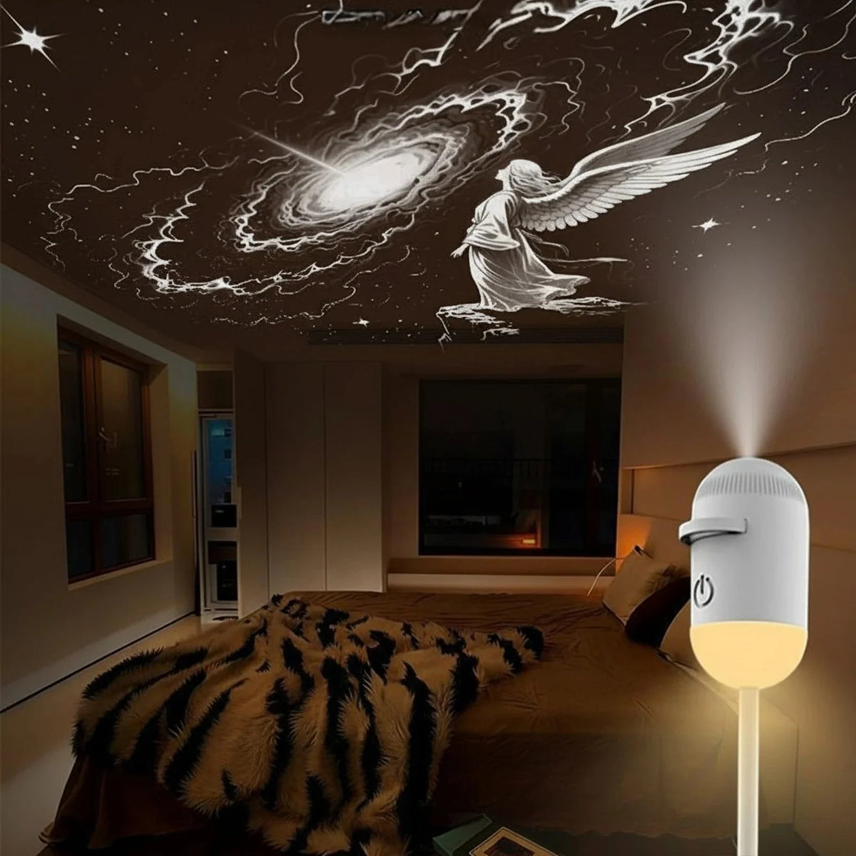 Mini 2in1 galaxy star projector night light